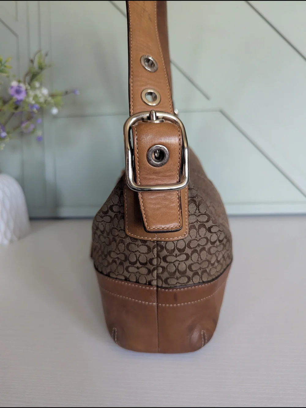 Coach material woven